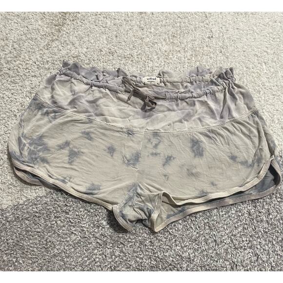 Wilfred Aritzia Womens XXS Drawstring Tie Dye French Terry Dolphin Shorts Gray - Picture 1 of 7